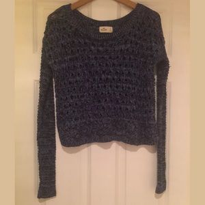 Hollister Crop Crochet Sweater size Small